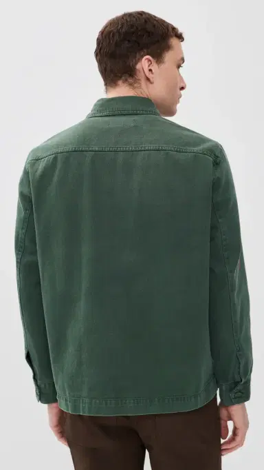 Alex Mill Garment Dyed Work Jacket in Recycled Denim Faded Cypress S | Thumbnail 3