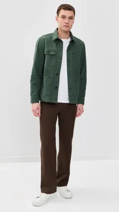 Alex Mill Garment Dyed Work Jacket in Recycled Denim Faded Cypress S | Thumbnail 5