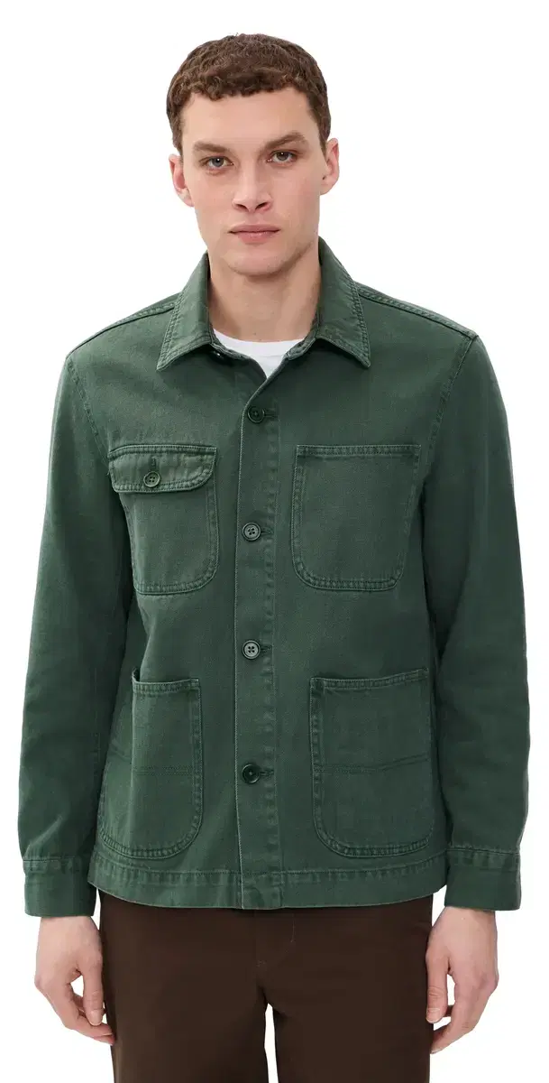 Alex Mill Garment Dyed Work Jacket in Recycled Denim Faded Cypress
