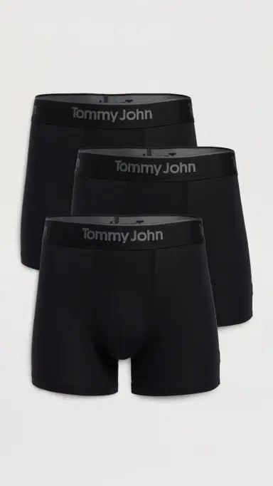 Tommy John econd kin 4 Trunks 3 Pack Black | Thumbnail 2