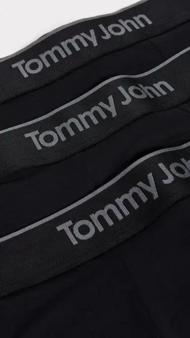 Tommy John econd kin 4 Trunks 3 Pack Black | Thumbnail 4