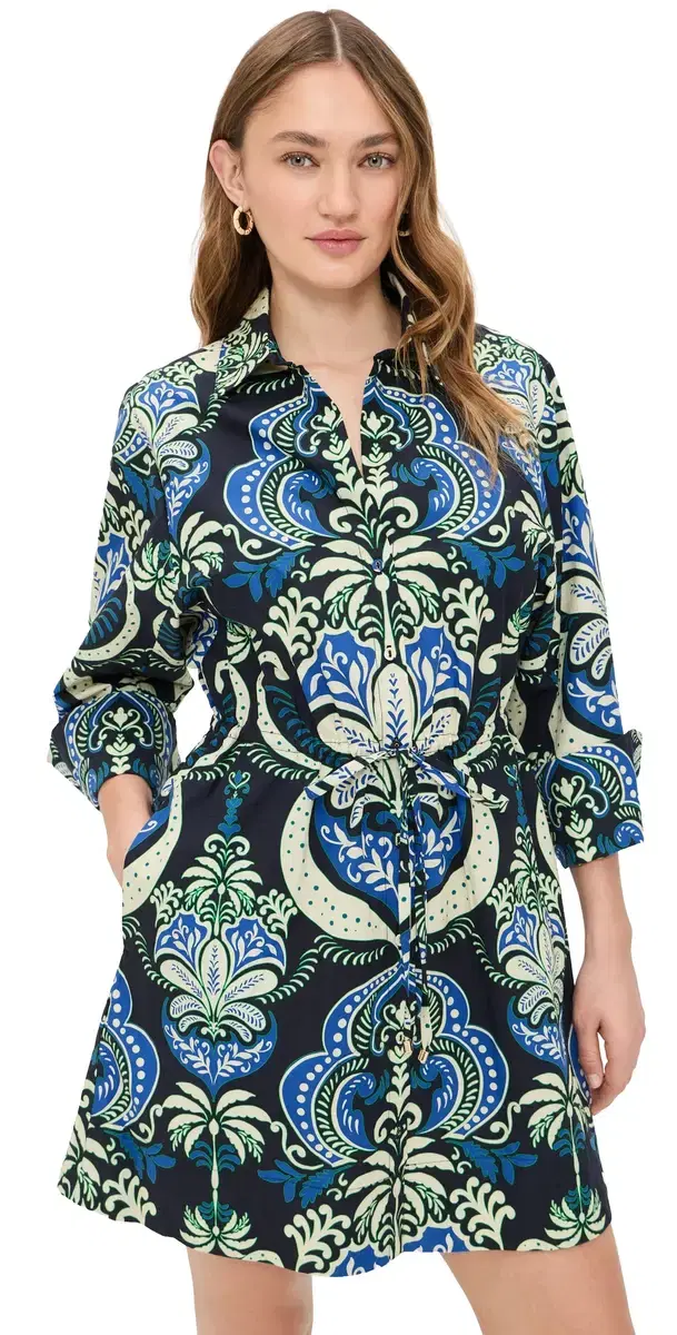 Henry Dress Palm Pavillion Cobalt