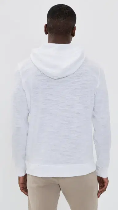 Faherty Sunwashed Slub Hoodie White | Thumbnail 3
