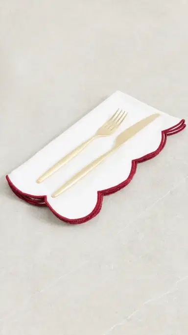 Weezie Dinner Napkin Cranberry One Size | Thumbnail 3 Weezie Dinner Napkin Cranberry One Size | Thumbnail 3