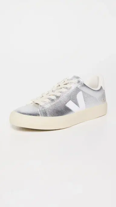 Veja Campo Chromefree Leather Sneakers Silver White | Thumbnail 2 Veja Campo Chromefree Leather Sneakers Silver White | Thumbnail 2