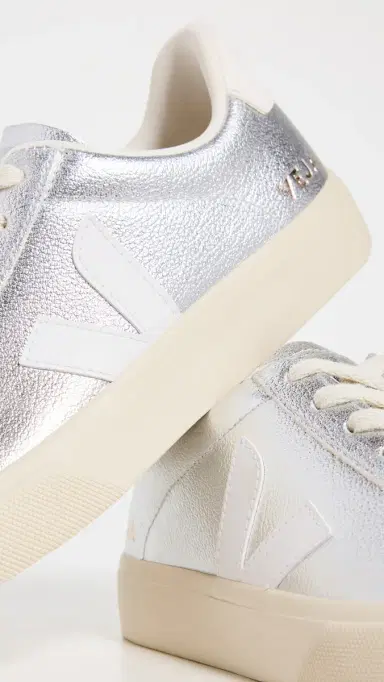 Veja Campo Chromefree Leather Sneakers Silver White | Thumbnail 6 Veja Campo Chromefree Leather Sneakers Silver White | Thumbnail 6