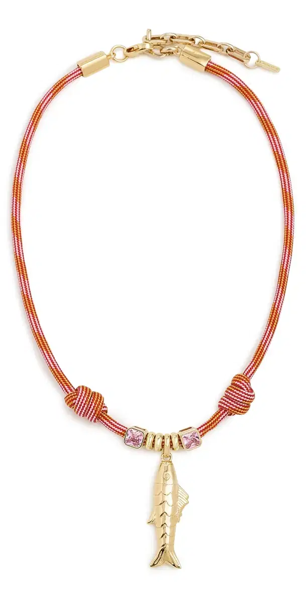 Largo Fish Necklace Pink/Gold One Size