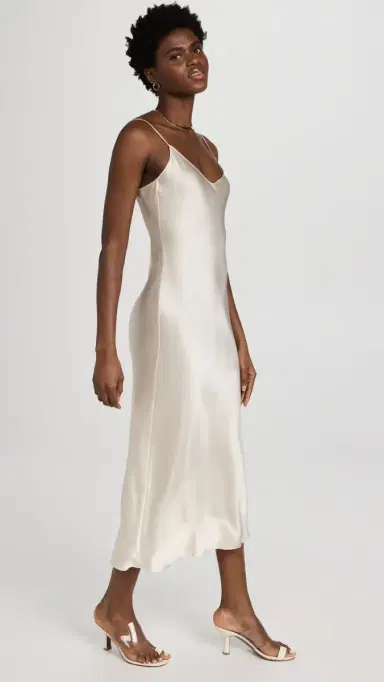 Sablyn Taylor Silk Dress Gardenia | Thumbnail 4