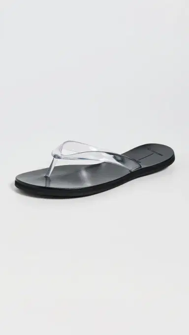 Black Suede Studio Jelly Sandals Clear PVC 40 | Thumbnail 2