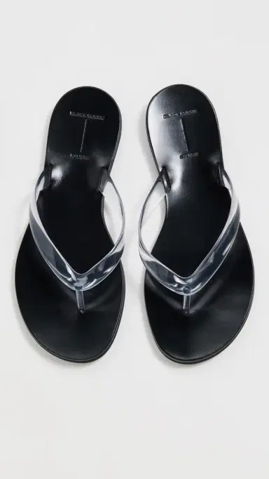 Black Suede Studio Jelly Sandals Clear PVC 40 | Thumbnail 5
