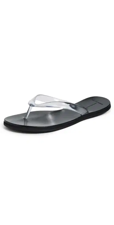 Black Suede Studio Jelly Sandals Clear PVC 40 | Thumbnail 1