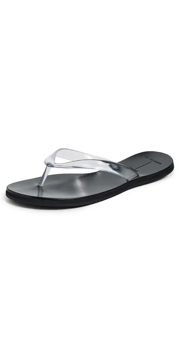 Black Suede Studio Jelly Sandals Clear PVC