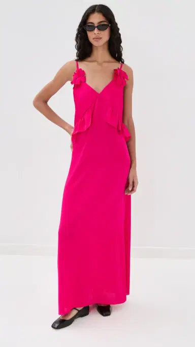 Kika Vargas Bel Dress Fuchsia | Thumbnail 2