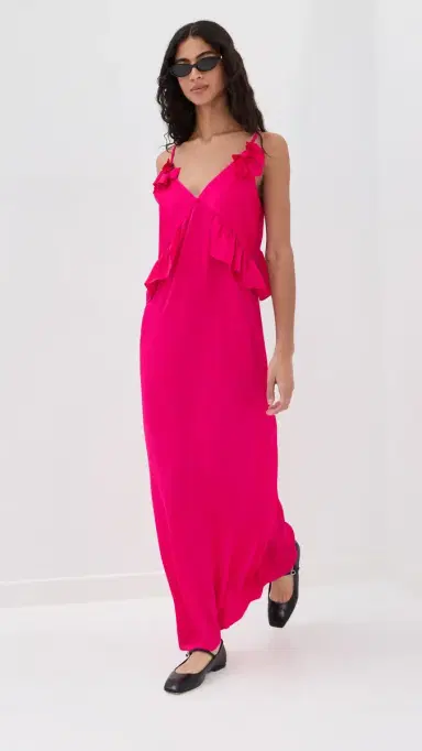 Kika Vargas Bel Dress Fuchsia | Thumbnail 5