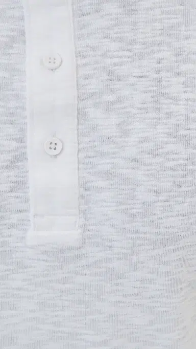 Reigning Champ 1x1 Slub Slim Henley White | Thumbnail 6