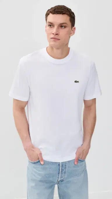 Lacoste Cotton Logo Tee White | Thumbnail 2 Lacoste Cotton Logo Tee White | Thumbnail 2
