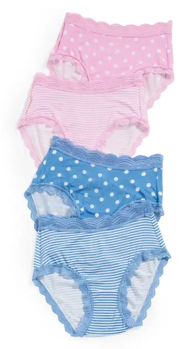 Stripe & Stare Spots & Stripes High Rise Panties 4 Pack Spots & Stripes S | Thumbnail 6