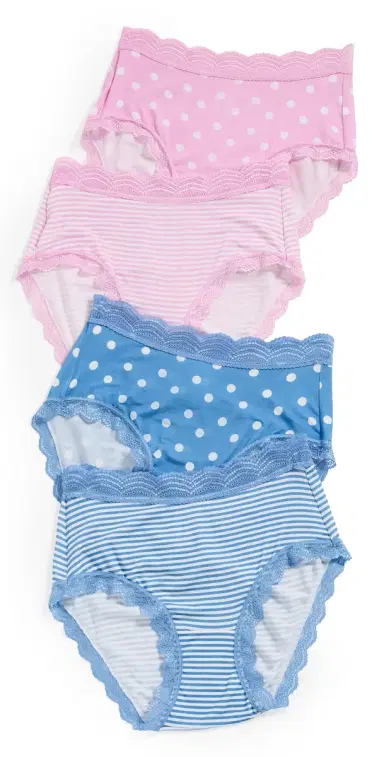 Stripe & Stare Spots & Stripes High Rise Panties 4 Pack Spots & Stripes S | Thumbnail 1