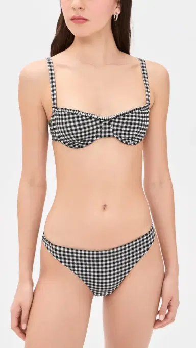 Onia arilyn Bikini Top Black/White | Thumbnail 5