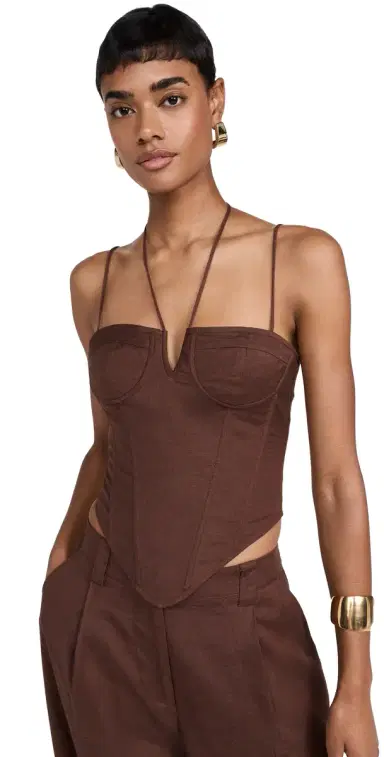Lioness Del Gato Corset Chocolate | Thumbnail 1