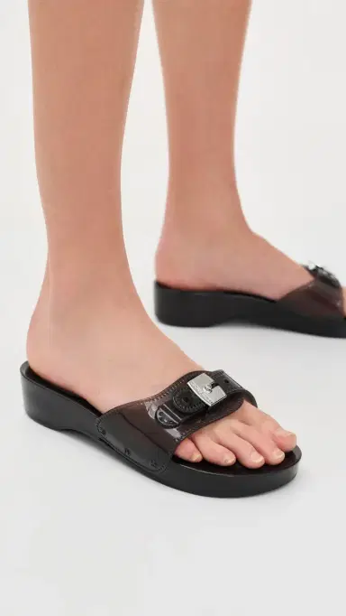 Melissa x Dr. Scholl Pescura Heels Clear Black | Thumbnail 3