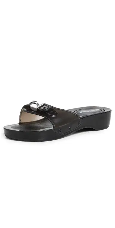 Melissa x Dr. Scholl Pescura Heels Clear Black | Thumbnail 1