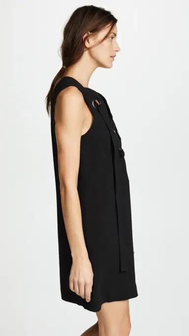 English Factory Lace Up Front Dress Black L | Thumbnail 4