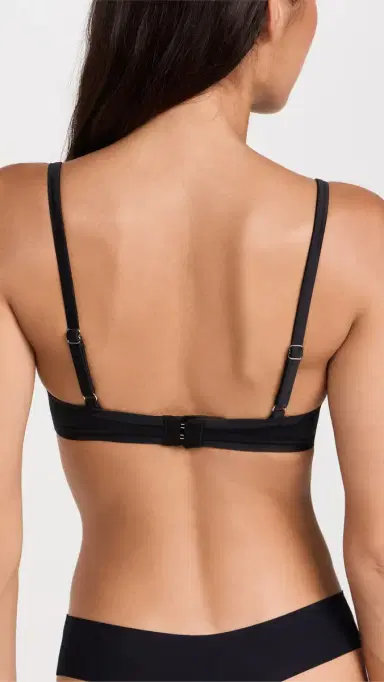 Fleur du Mal Le Stretch Multifit Micro Unlined Balconette Bra Black 36C | Thumbnail 3