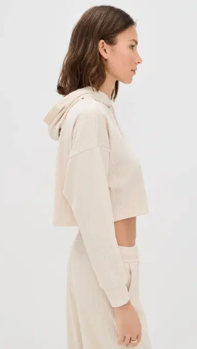 Beyond Yoga Breathe Easy Ribbed Cropped Hoodie | Thumbnail 4 Beyond Yoga Breathe Easy Ribbed Cropped Hoodie | Thumbnail 4