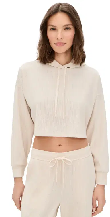 Beyond Yoga Breathe Easy Ribbed Cropped Hoodie | Thumbnail 1 Beyond Yoga Breathe Easy Ribbed Cropped Hoodie | Thumbnail 1