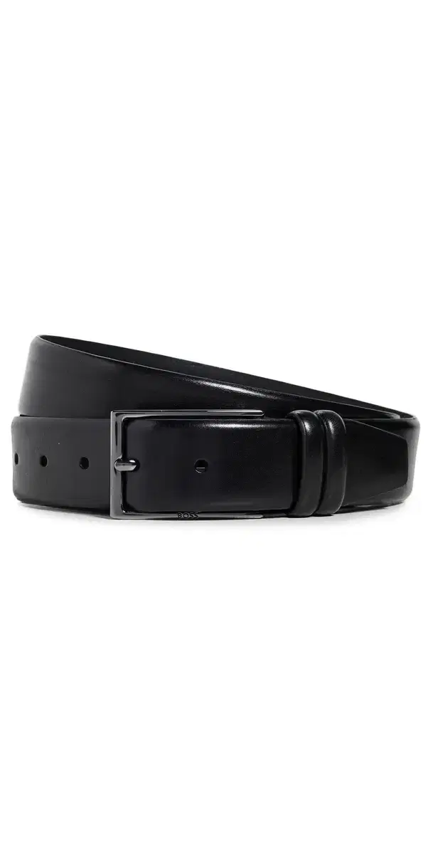 BOSS Carmello Leather Belt Black