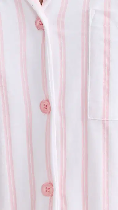 Petite Plume Women's Luxe Pink Stripe Wide Leg Pajama et White/Pink | Thumbnail 6 Petite Plume Women's Luxe Pink Stripe Wide Leg Pajama et White/Pink | Thumbnail 6