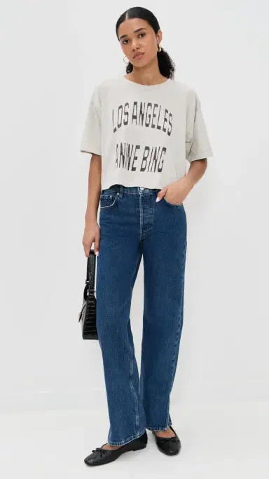 Anine Bing Roy Jeans Washed Blue | Thumbnail 5