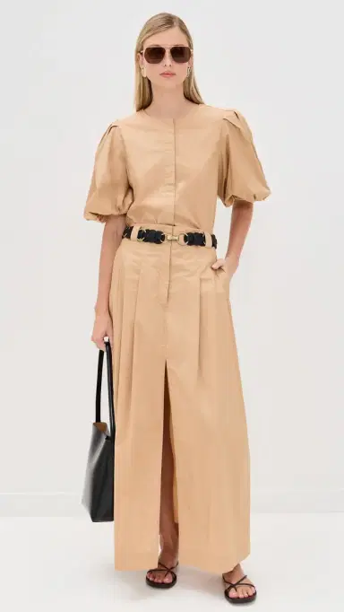 LE BOP Celeste Maxi Skirt Tan | Thumbnail 2 LE BOP Celeste Maxi Skirt Tan | Thumbnail 2