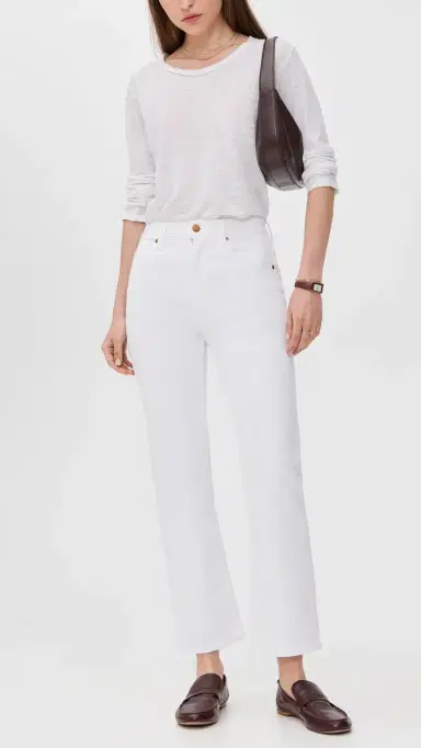 Jamie Haller The Kenickie Jeans in Soft White Soft White | Thumbnail 5 Jamie Haller The Kenickie Jeans in Soft White Soft White | Thumbnail 5