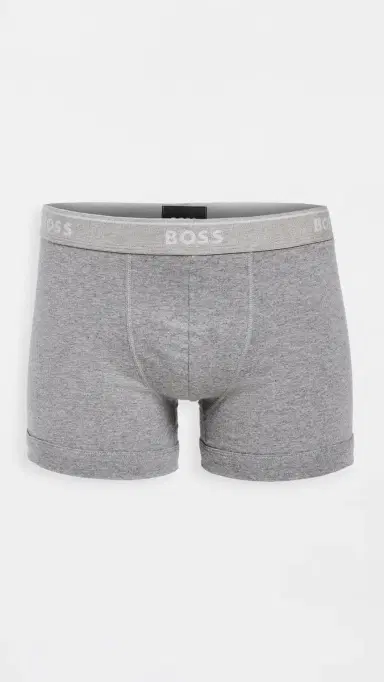 BOSS Classic Cotton Boxer Briefs 3 Pack Grey XL | Thumbnail 3