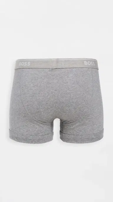 BOSS Classic Cotton Boxer Briefs 3 Pack Grey XL | Thumbnail 4