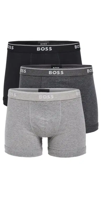BOSS Classic Cotton Boxer Briefs 3 Pack Grey XL | Thumbnail 1