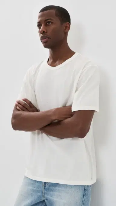 Marine Layer Relaxed Hemp Cotton Tee White M | Thumbnail 2
