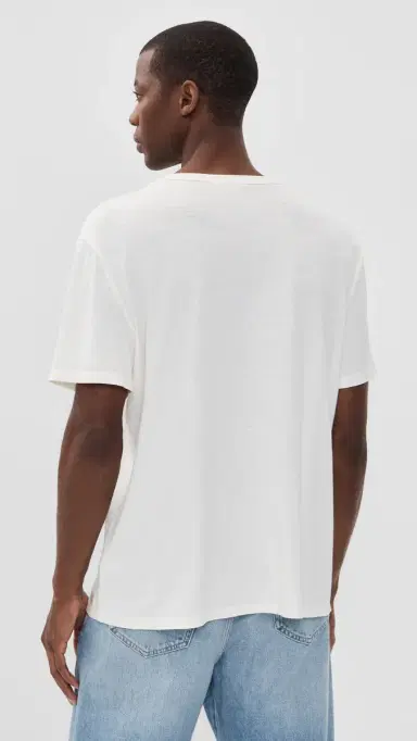 Marine Layer Relaxed Hemp Cotton Tee White M | Thumbnail 3