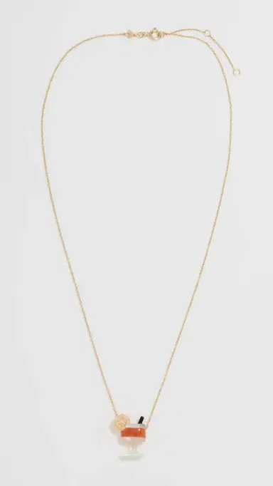 ALIITA Cocktail Necklace Yellow Gold One Size | Thumbnail 4
