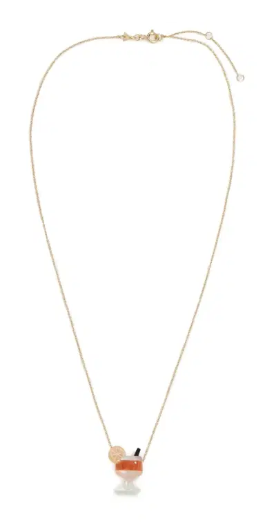 ALIITA Cocktail Necklace Yellow Gold One Size | Thumbnail 1