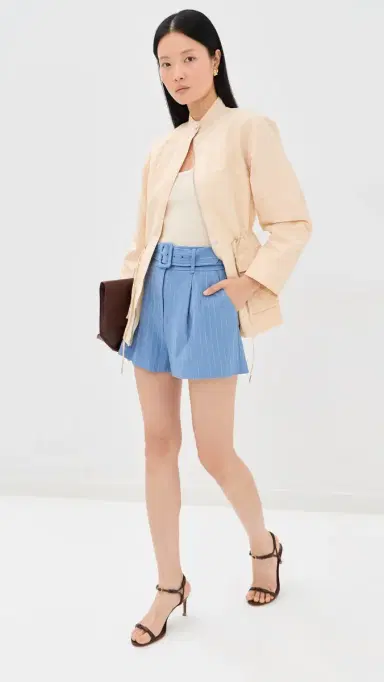 Veronica Beard Piper Shorts Blue Jay/Dove 8 | Thumbnail 5 Veronica Beard Piper Shorts Blue Jay/Dove 8 | Thumbnail 5