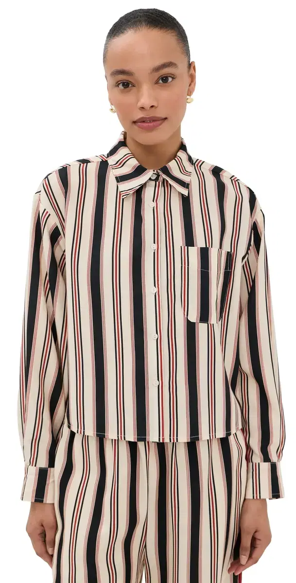 Horizon hirt Beige tripe