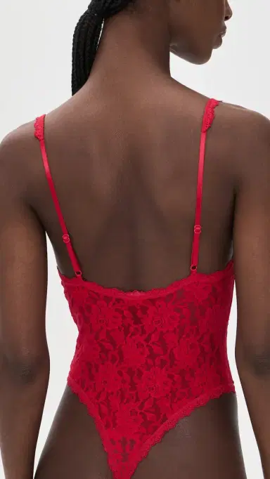 Hanky Panky After idnight Open Teddy Thong Bodysuit Red | Thumbnail 3