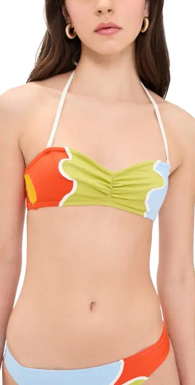 Solid & Striped The Teagan Bikini Top Floral Color Block S | Thumbnail 1 Solid & Striped The Teagan Bikini Top Floral Color Block S | Thumbnail 1