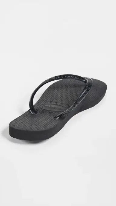 Havaianas Slim Flip Flops Black 6 | Thumbnail 4