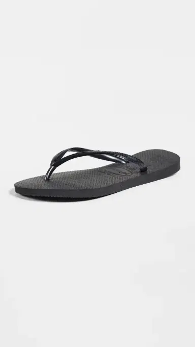 Havaianas Slim Flip Flops Black 6 | Thumbnail 5