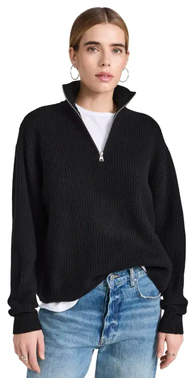 Jenni Kayne Cashmere Half Zip | Thumbnail 1