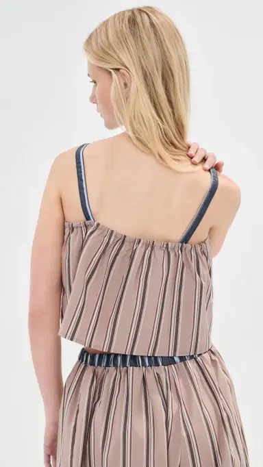 LE BOP Martha Top Khaki Stripe | Thumbnail 3 LE BOP Martha Top Khaki Stripe | Thumbnail 3